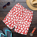 Polar Bear And Snowflake Pattern Print Men's Shorts