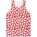 Polar Bear And Snowflake Pattern Print Men's Tank Top