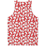 Polar Bear And Snowflake Pattern Print Men's Tank Top