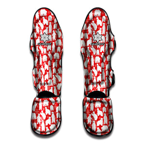 Polar Bear And Snowflake Pattern Print Muay Thai Shin Guard