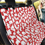 Polar Bear And Snowflake Pattern Print Pet Car Back Seat Cover