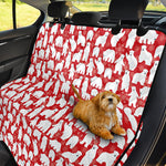 Polar Bear And Snowflake Pattern Print Pet Car Back Seat Cover