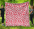 Polar Bear And Snowflake Pattern Print Quilt