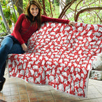 Polar Bear And Snowflake Pattern Print Quilt