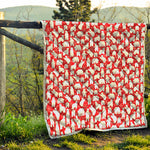 Polar Bear And Snowflake Pattern Print Quilt