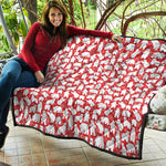 Polar Bear And Snowflake Pattern Print Quilt
