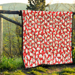 Polar Bear And Snowflake Pattern Print Quilt