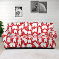 Polar Bear And Snowflake Pattern Print Sofa Cover
