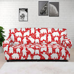 Polar Bear And Snowflake Pattern Print Sofa Cover