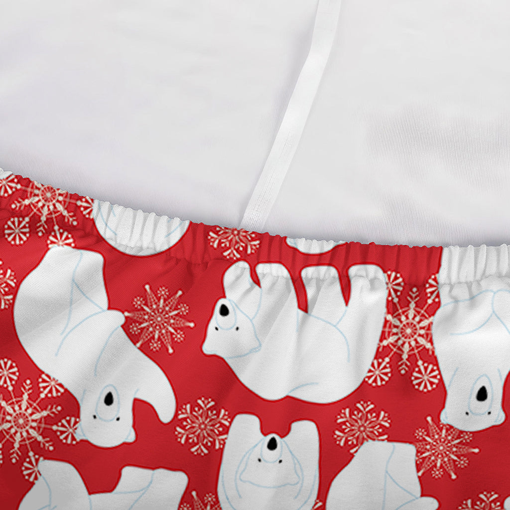 Polar Bear And Snowflake Pattern Print Sofa Cover