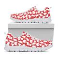 Polar Bear And Snowflake Pattern Print White Running Shoes