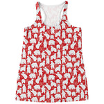 Polar Bear And Snowflake Pattern Print Women's Racerback Tank Top