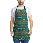 Polar Bear Knitted Pattern Print Apron