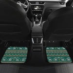 Polar Bear Knitted Pattern Print Front and Back Car Floor Mats