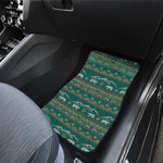 Polar Bear Knitted Pattern Print Front Car Floor Mats