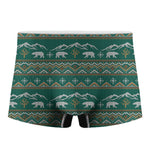 Polar Bear Knitted Pattern Print Men's Boxer Briefs