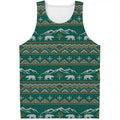 Polar Bear Knitted Pattern Print Men's Tank Top