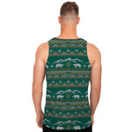Polar Bear Knitted Pattern Print Men's Tank Top