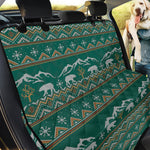 Polar Bear Knitted Pattern Print Pet Car Back Seat Cover