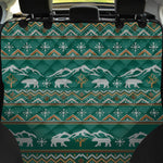 Polar Bear Knitted Pattern Print Pet Car Back Seat Cover