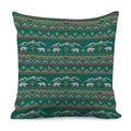 Polar Bear Knitted Pattern Print Pillow Cover