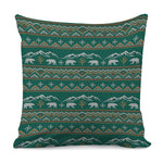 Polar Bear Knitted Pattern Print Pillow Cover