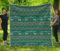 Polar Bear Knitted Pattern Print Quilt