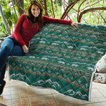 Polar Bear Knitted Pattern Print Quilt