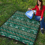 Polar Bear Knitted Pattern Print Quilt