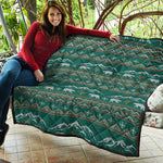 Polar Bear Knitted Pattern Print Quilt