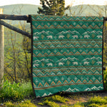 Polar Bear Knitted Pattern Print Quilt