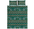 Polar Bear Knitted Pattern Print Quilt Bed Set