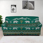 Polar Bear Knitted Pattern Print Sofa Cover