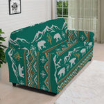 Polar Bear Knitted Pattern Print Sofa Cover