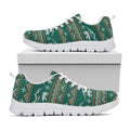 Polar Bear Knitted Pattern Print White Running Shoes