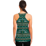 Polar Bear Knitted Pattern Print Women's Racerback Tank Top