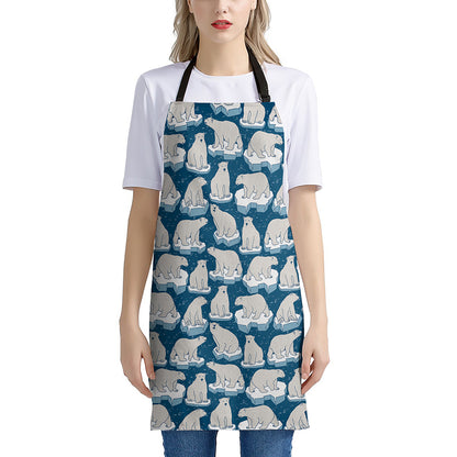 Polar Bear On Ice Pattern Print Apron