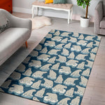 Polar Bear On Ice Pattern Print Area Rug