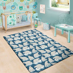 Polar Bear On Ice Pattern Print Area Rug