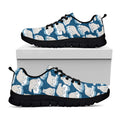 Polar Bear On Ice Pattern Print Black Running Shoes
