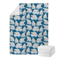Polar Bear On Ice Pattern Print Blanket