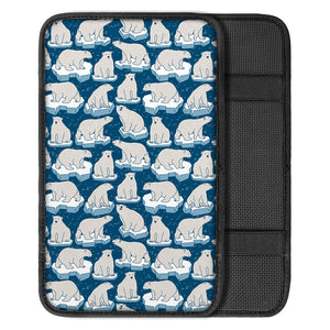 Polar Bear On Ice Pattern Print Car Center Console Cover