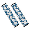 Polar Bear On Ice Pattern Print Car Seat Belt Covers