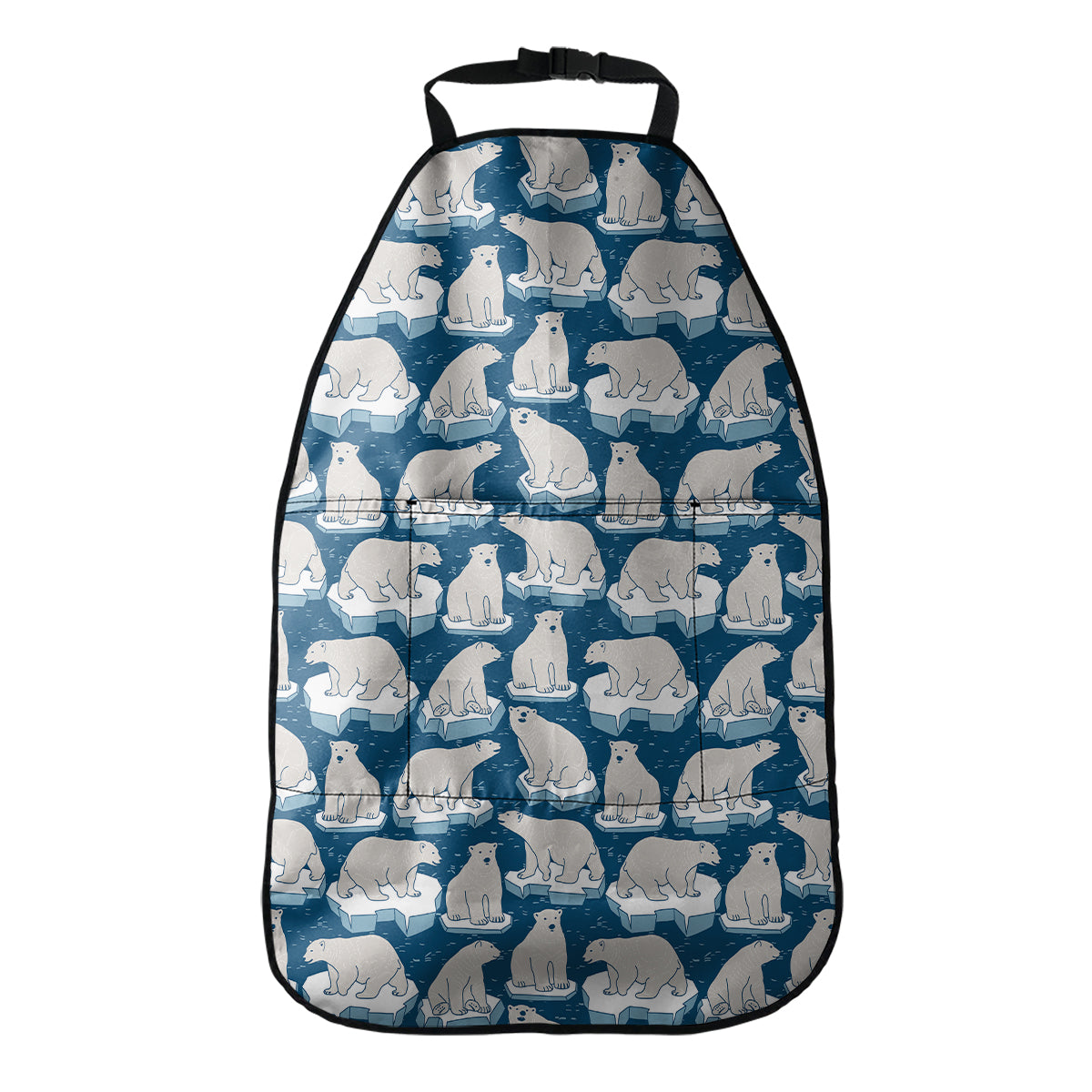 Polar Bear On Ice Pattern Print Car Seat Organizers