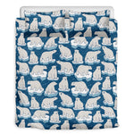 Polar Bear On Ice Pattern Print Duvet Cover Bedding Set