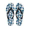 Polar Bear On Ice Pattern Print Flip Flops