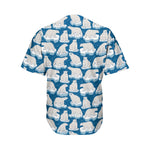 Polar Bear On Ice Pattern Print Men's Baseball Jersey