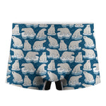 Polar Bear On Ice Pattern Print Men's Boxer Briefs