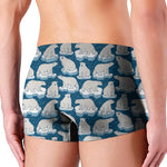 Polar Bear On Ice Pattern Print Men's Boxer Briefs