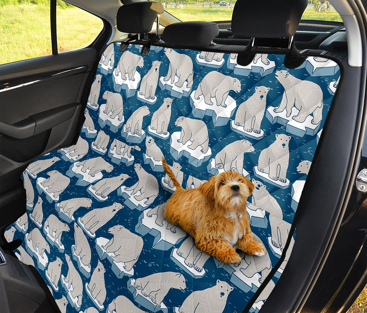 Polar Bear On Ice Pattern Print Pet Car Back Seat Cover